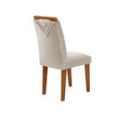Ver imagem 5 de Conjunto 2 Cadeiras Sarah Mdf Rufato Veludo Creme E Imbuia