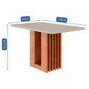 Ver imagem 5 de Mesa para 4 Lugares Tampo em Mdf e Vidro Temperado 130cm Ariela Cimol Cinamomo/off White