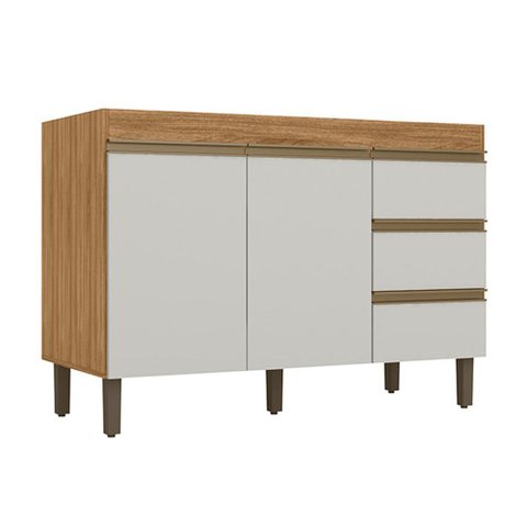 Balcão Cozinha Karen 120cm com 2 Portas e 3 Gavetas Peternella Móveis