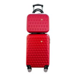 Kit Mala de Bordo Mais Frasqueira Rígida - Gladiador C1 Cor:vermelho - 1