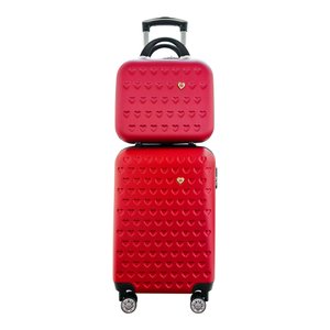 Kit Mala de Bordo Mais Frasqueira Rígida - Gladiador C1 Cor:vermelho