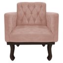 Ver imagem 6 de Kit Diva Recamier Diana 140cm Lado Direito e 02 Poltronas Classic Suede Rosê - ADJ Decor