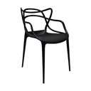 Ver imagem 3 de Cadeira Allegra Ergonômica Polipropileno Base Fixa Preto Conthey