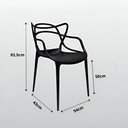 Ver imagem 2 de Cadeira Allegra Ergonômica Polipropileno Base Fixa Preto Conthey