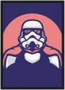Ver imagem 1 de Quadro Decorativo Stormtrooper Star Wars Super Heróis Nerd Geek Com Moldura