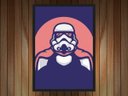 Ver imagem 3 de Quadro Decorativo Stormtrooper Star Wars Super Heróis Nerd Geek Com Moldura