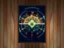 Ver imagem 2 de Quadro Decorativo Abstrato Geométrico Salas Interiores Moderno Decorações Com Moldura G02