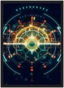 Ver imagem 1 de Quadro Decorativo Abstrato Geométrico Salas Interiores Moderno Decorações Com Moldura G02