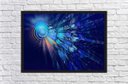 Ver imagem 4 de Quadro Decorativo Abstrato Tons Azul Com Moldura Salas Decorações G4