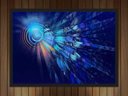 Ver imagem 2 de Quadro Decorativo Abstrato Tons Azul Com Moldura Salas Decorações G4