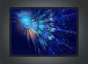 Ver imagem 3 de Quadro Decorativo Abstrato Tons Azul Com Moldura Salas Decorações G4