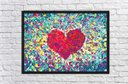 Ver imagem 3 de Quadro Decorativo Abstrato Coração Com Moldura Salas Decorações G06