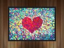 Ver imagem 4 de Quadro Decorativo Abstrato Coração Com Moldura Salas Decorações G06