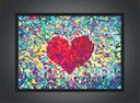 Ver imagem 2 de Quadro Decorativo Abstrato Coração Com Moldura Salas Decorações G06