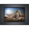 Quadro Decorativo Leão Animais Salas Quartos Decorações Com Moldura G01 - 2