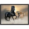 Quadro Decorativo Cavalo Animais Salas Quartos Decorações Com Moldura G02 - 1