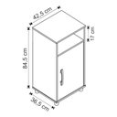 Ver mais imagens de Balcão Multiuso 1 Nicho e 1 Porta B01 Branco Novam Branco