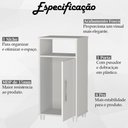 Ver imagem 6 de Balcão Multiuso 1 Nicho e 1 Porta B01 Branco Novam Branco