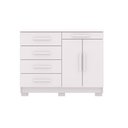 Ver imagem 5 de Cômoda Sapateira Sirius 5 Gavetas 2 Portas Branco - Vila Rica