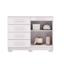 Ver imagem 4 de Cômoda Sapateira Sirius 5 Gavetas 2 Portas Branco - Vila Rica