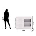 Ver imagem 3 de Cômoda Sapateira Sirius 5 Gavetas 2 Portas Branco - Vila Rica