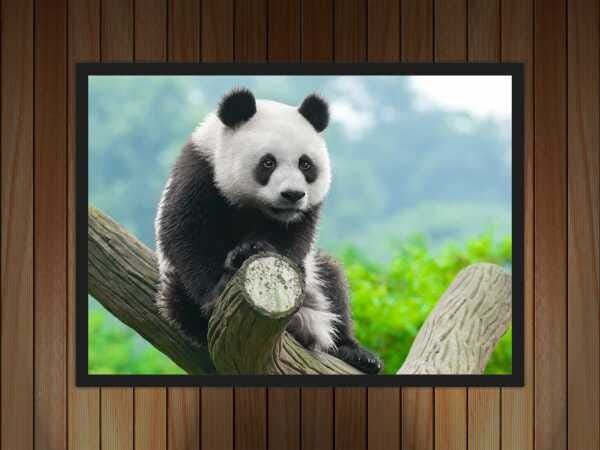 Quadro Decorativo Jogo Mosaico Infantil Desenho Urso Panda