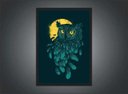 Ver imagem 3 de Quadro Decorativo Coruja Abstrato Ave Animais Salas Quartos Decorações com Moldura