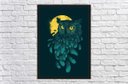 Ver imagem 4 de Quadro Decorativo Coruja Abstrato Ave Animais Salas Quartos Decorações com Moldura