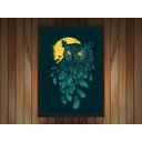 Ver imagem 2 de Quadro Decorativo Coruja Abstrato Ave Animais Salas Quartos Decorações com Moldura