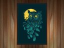Ver imagem 2 de Quadro Decorativo Coruja Abstrato Ave Animais Salas Quartos Decorações com Moldura