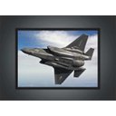 Ver imagem 3 de Quadro Decorativo Avião Caça Salas Quartos Decorações Com Moldura