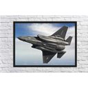 Ver imagem 4 de Quadro Decorativo Avião Caça Salas Quartos Decorações Com Moldura