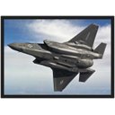 Ver imagem 1 de Quadro Decorativo Avião Caça Salas Quartos Decorações Com Moldura