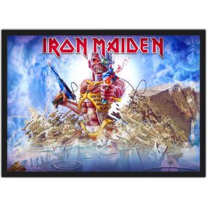 Quadro Decorativo Iron Maiden Heavy Metal Eddie Rock Salas Quartos Decorações Com Moldura G02