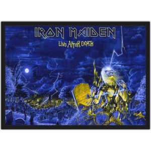 Quadro Decorativo Iron Maiden Heavy Metal Eddie Rock Salas Quartos Decorações Com Moldura G03