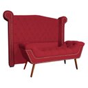 Ver imagem 1 de Kit Cabeceira e Calçadeira Box Sienna 90 Cm Solteiro Suede
