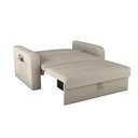 Ver imagem 3 de Sofá Cama 2 Lugares Compacto com Baú 145 Larg Daiane Matrix Cor:linho Milenium Palha