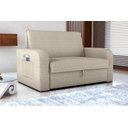 Ver imagem 2 de Sofá Cama 2 Lugares Compacto com Baú 145 Larg Daiane Matrix Cor:linho Milenium Palha