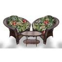 Ver imagem 1 de Conjunto de Poltronas Fibra Sintética 19 - 2 Poltronas + 1 Mesa Centro - Tecido Saquarema