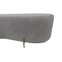 Ver imagem 5 de Puff Decorativo Orgânico Alana Bouclé Cinza Claro
