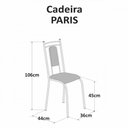 Ver imagem 4 de Conjunto com 4 Cadeiras Paris Liso Branco com Mosaico Cinza Teixeira