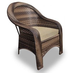 Conjunto de Poltronas Fibra Sintética Karibe - 4 Poltronas + 1 Mesa Centro - Tecido Duna Deserto - 2