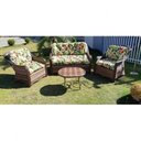 Ver imagem 2 de Conjunto de Sofá Fibra Sintética Melo Promo - 1 Sofá 2L + 2 Poltronas + 1 Mesa Centro - Tecido Saqua