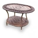 Ver mais imagens de Conjunto de Sofá Fibra Sintética Naja - 1 Sofá 2 L + 2 Poltronas + 1 Mesa Centro - Tecido Saquarema