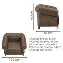 Ver imagem 3 de Poltrona Decorativa Capitone Milano Pes Madeira Courino Tcs 729 Moll