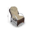 Ver imagem 2 de Conjunto de Poltronas Fibra Sintética Pequim Alumínio - 4 Poltronas + 1 Mesa Centro - Tecido Duna De