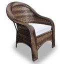 Ver imagem 2 de Conjunto de Poltronas Fibra Sintético Karibe - 2 Poltronas + 1 Mesa Centro - Tecido Duna Cru