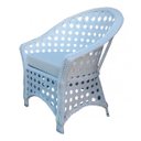 Ver imagem 4 de Conjunto de Sofá Fibra Sintética Branca Bali Trançado - 1 Sofá 2L + 2 Poltronas + 1 Mesa de Centro -