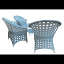 Ver imagem 3 de Conjunto de Sofá Fibra Sintética Branca Bali Trançado - 1 Sofá 2L + 2 Poltronas + 1 Mesa de Centro -