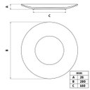 Ver imagem 4 de Conjunto 6 Pratos de Porcelana Tramontina Sophia 28cm Rasos Brancos de Mesa